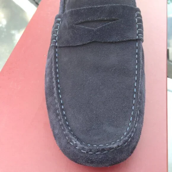 To Boot New York Ocean Drive Suede Driver Loafer Blue 8M NWT